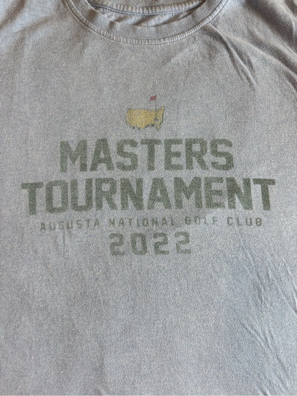 Masters Tournament 2022 Augusta National Golf Club Light Blue Tee (100% Cotton)